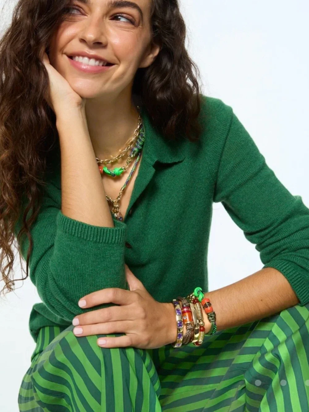 Roxanne Assoulin Super Size Happy Cord Bracelet seagrass not Charm firm pric